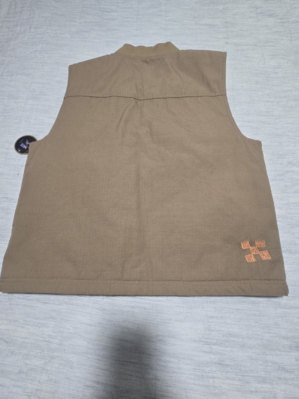 Vans Lizzie Armanto Womens Brown Vest with Orange Zip Trim - Picture 10 of 15
